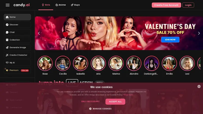 Captura de pantalla de Candy AI